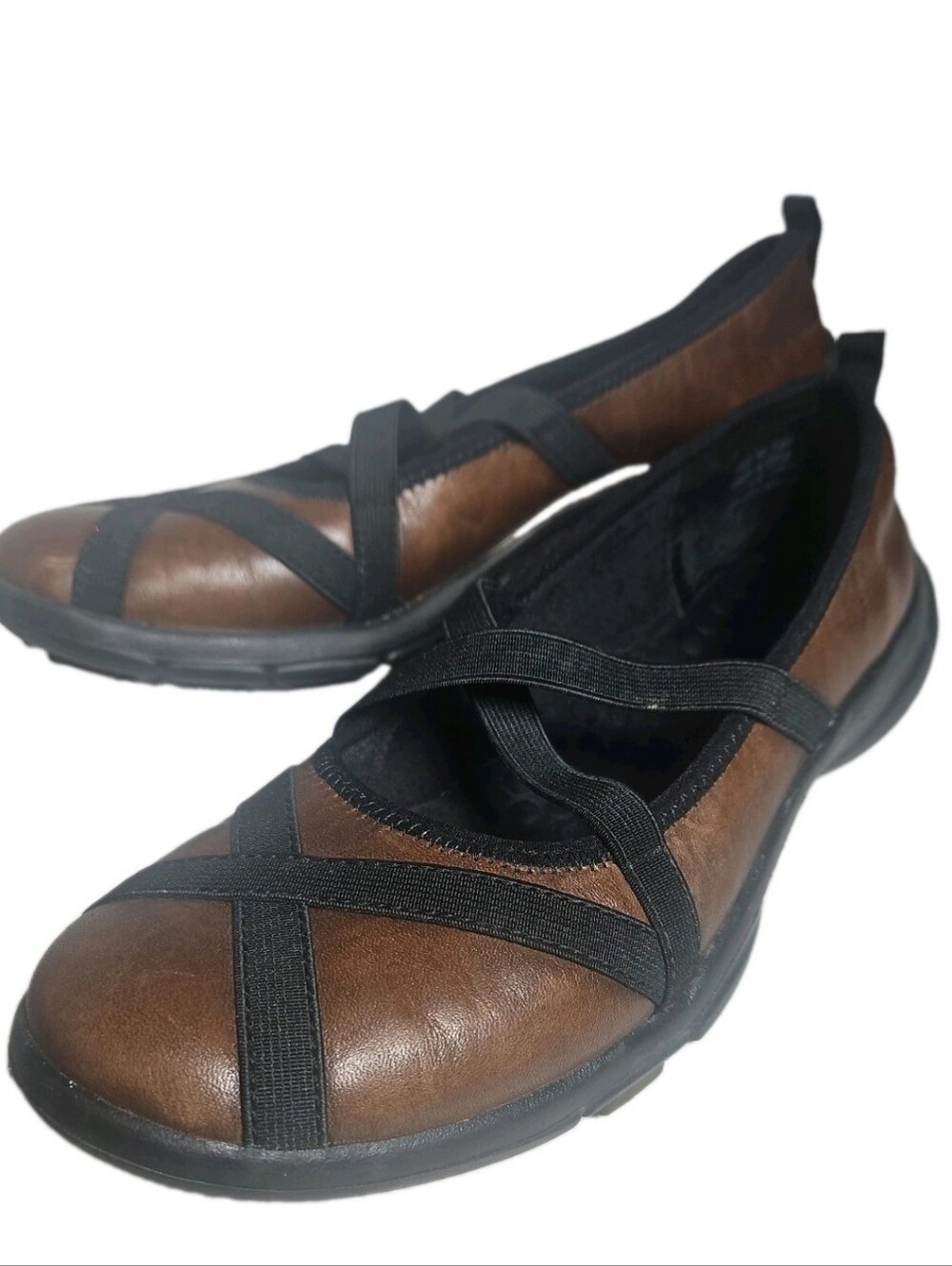 Clarks Privo Bronze Metallic Leather Mary Jane Flat Strap Comfort Shoe Sz8M [8E
